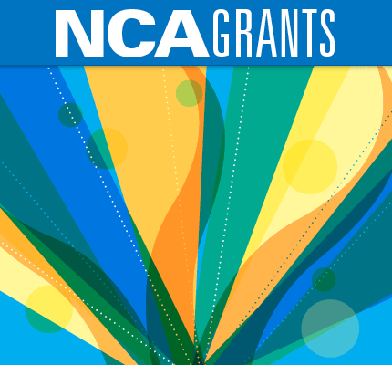 Abstract art with NCA Grants title